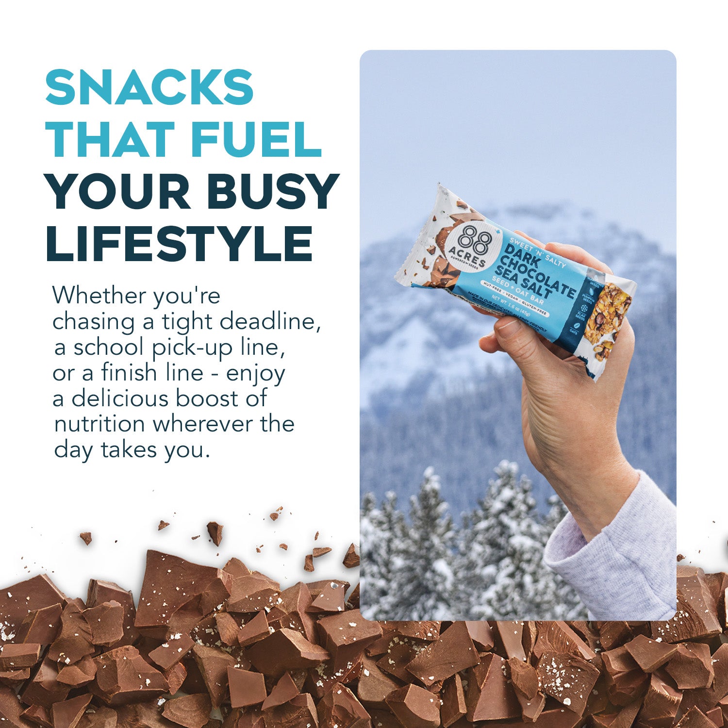 Dark Chocolate Sea Salt Seed + Oat Bars (9 Bars)