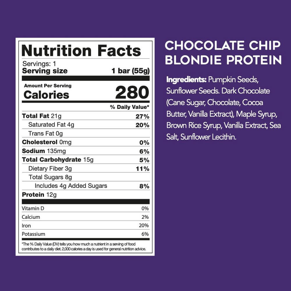 Chocolate Chip Blondie Protein Bars (9 Bars)