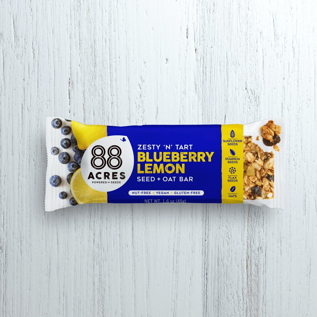 Blueberry Lemon Seed + Oat Bars (9 Bars)