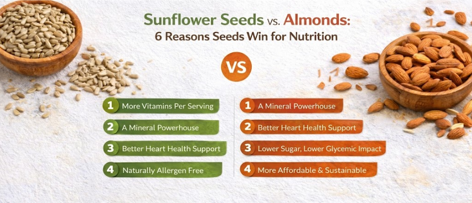 Sunflower Seeds vs. Almonds: 6 Reasons Seeds Win for Nutrition