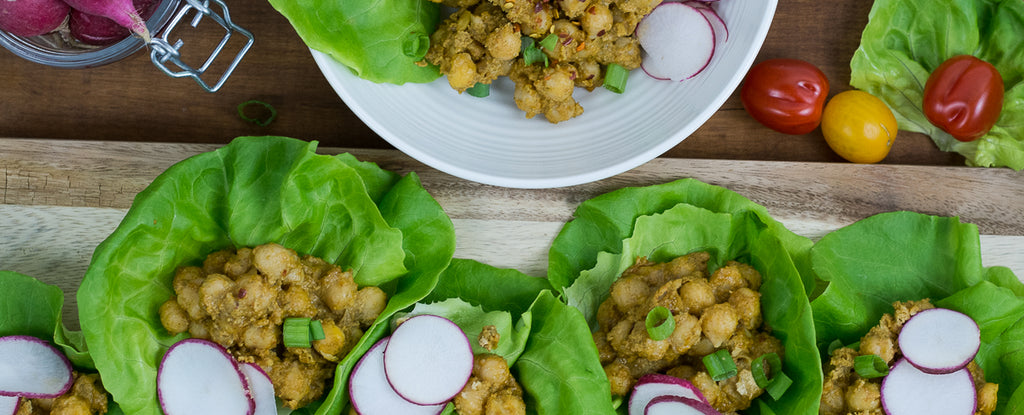 Barbecue Chickpea Lettuce Wraps