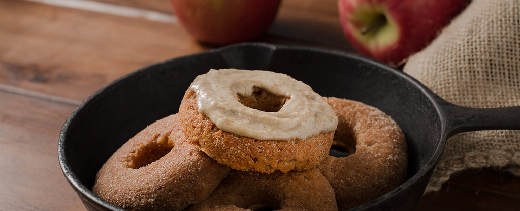 Apple Cider Donuts with Maple Glaze (Gluten Free, Vegan)