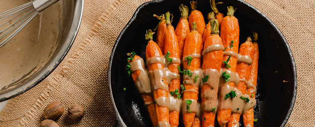 Maple Seed Butter Glazed Carrots