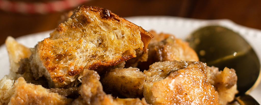Gingerbread Seed Butter Baked French Toast (Vegan, Gluten-Free)