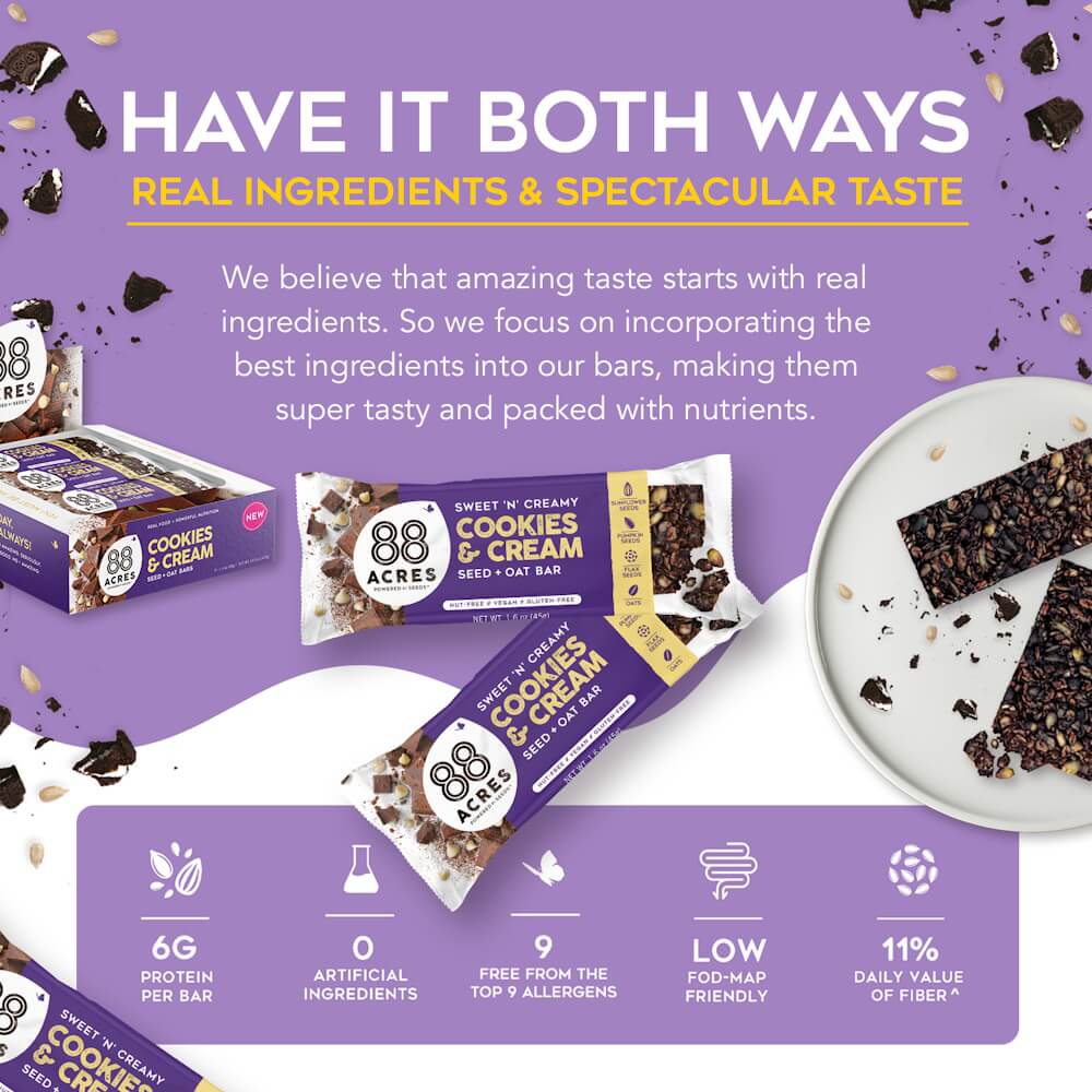Cookies and Cream Seed + Oat Bars (9 Bars)