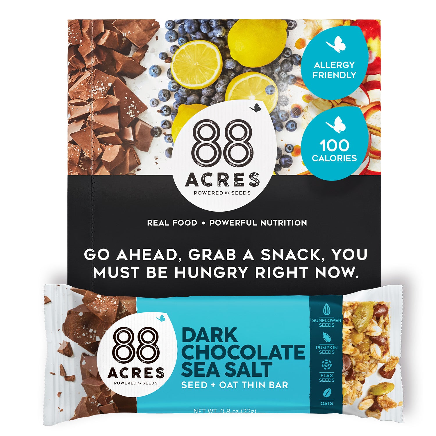 Dark Chocolate Sea Salt Seed + Oat Thin Bars (18 Bars)