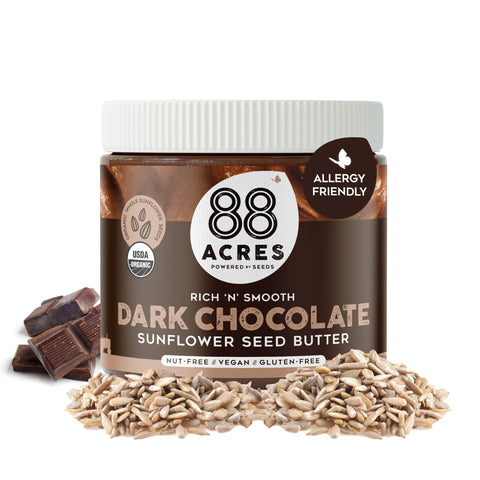 Dark Chocolate Sunflower Seed Butter (14 oz Jar) | 88 Acres