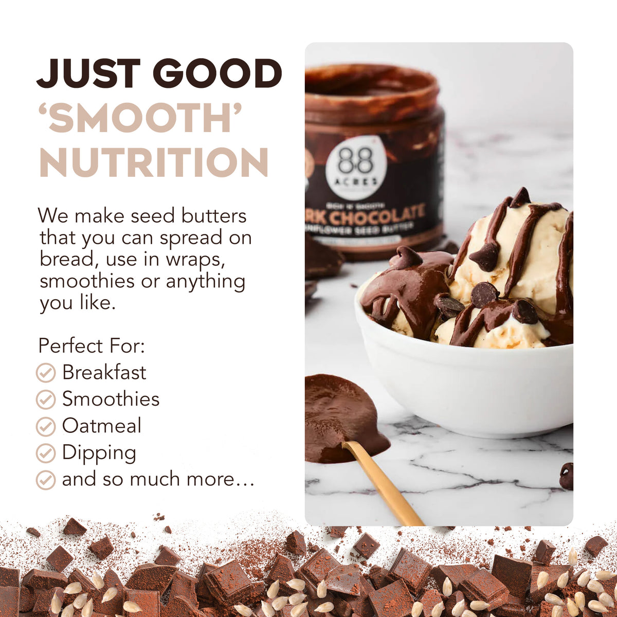 smooth chocolate sunbutter spread