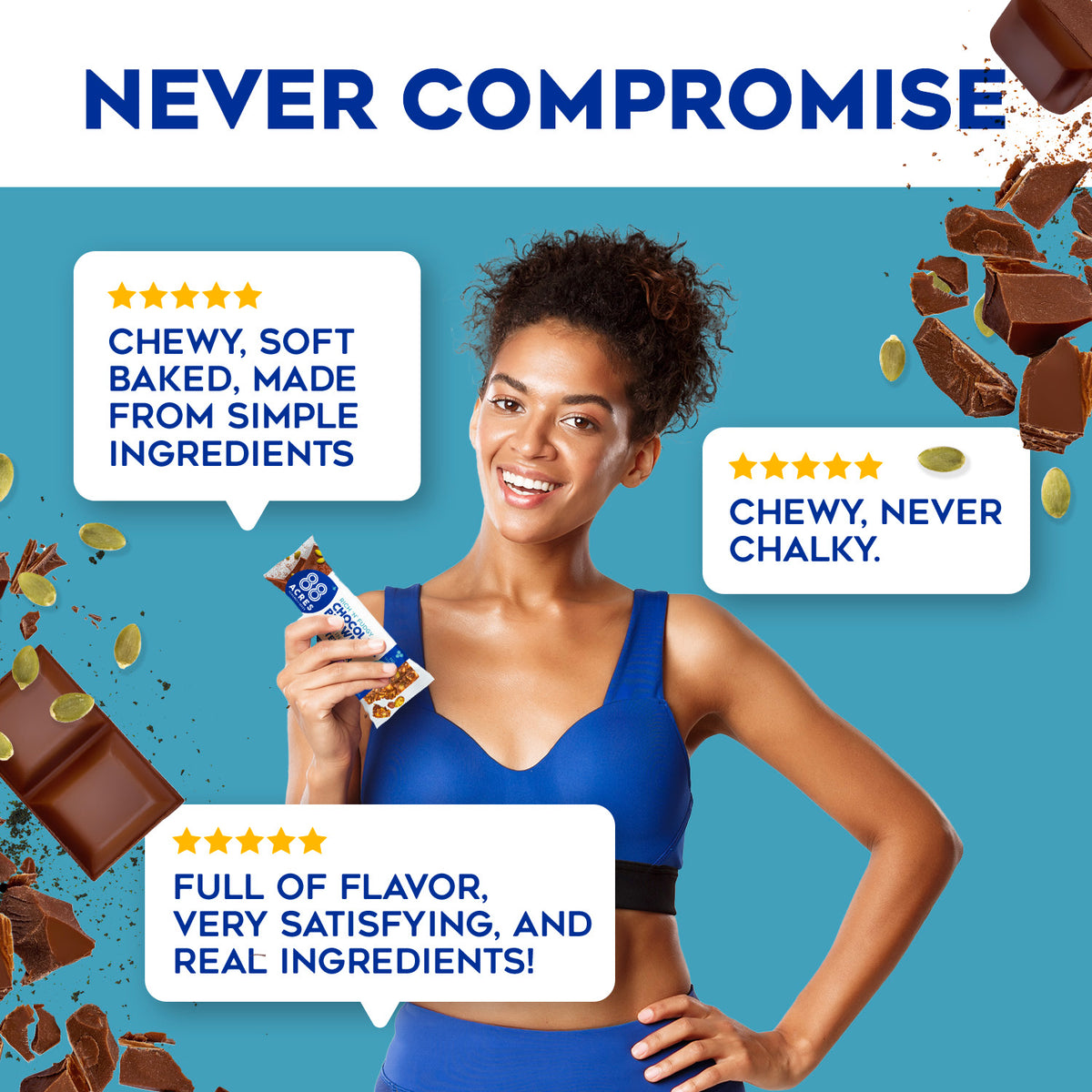 chocolate brownie protein bars pack