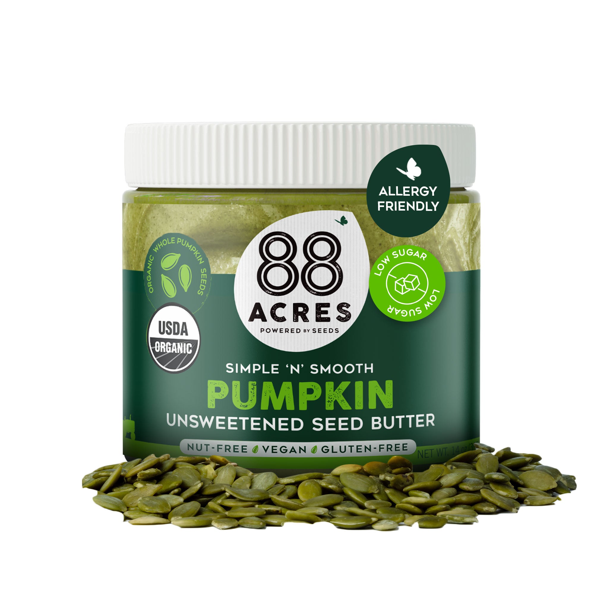 Pumpkin Seed Butter Unsweetened (14 oz Jar)