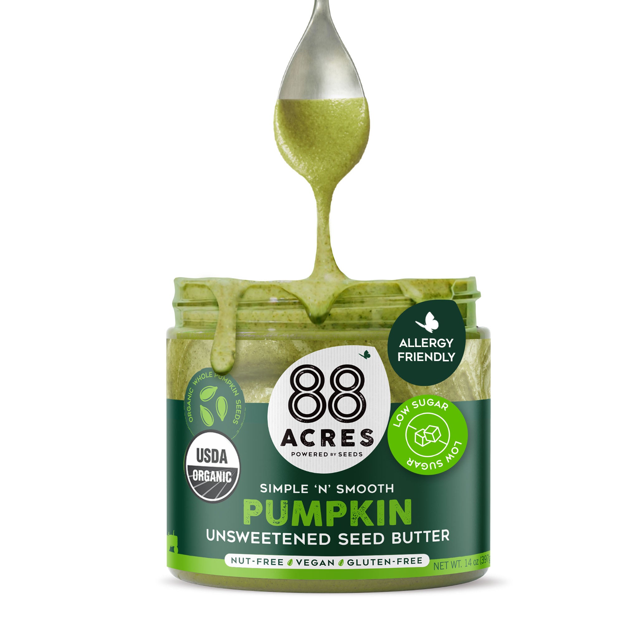 Pumpkin Seed Butter Unsweetened (14 oz Jar)