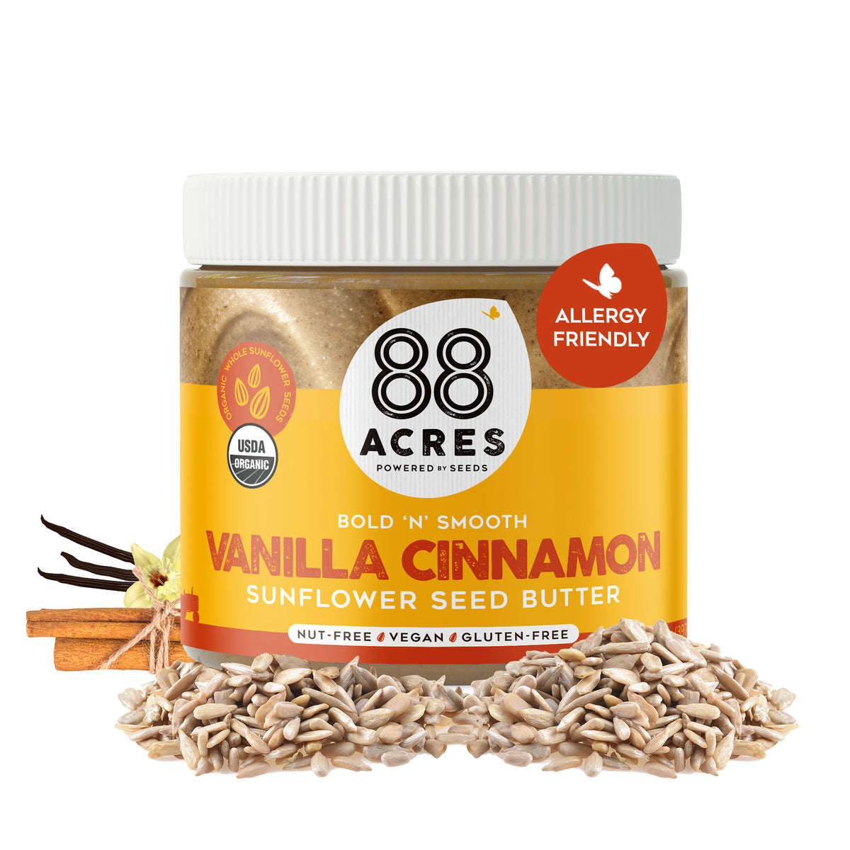 Vanilla Cinnamon Sunflower Seed Butter (14 oz Jar)