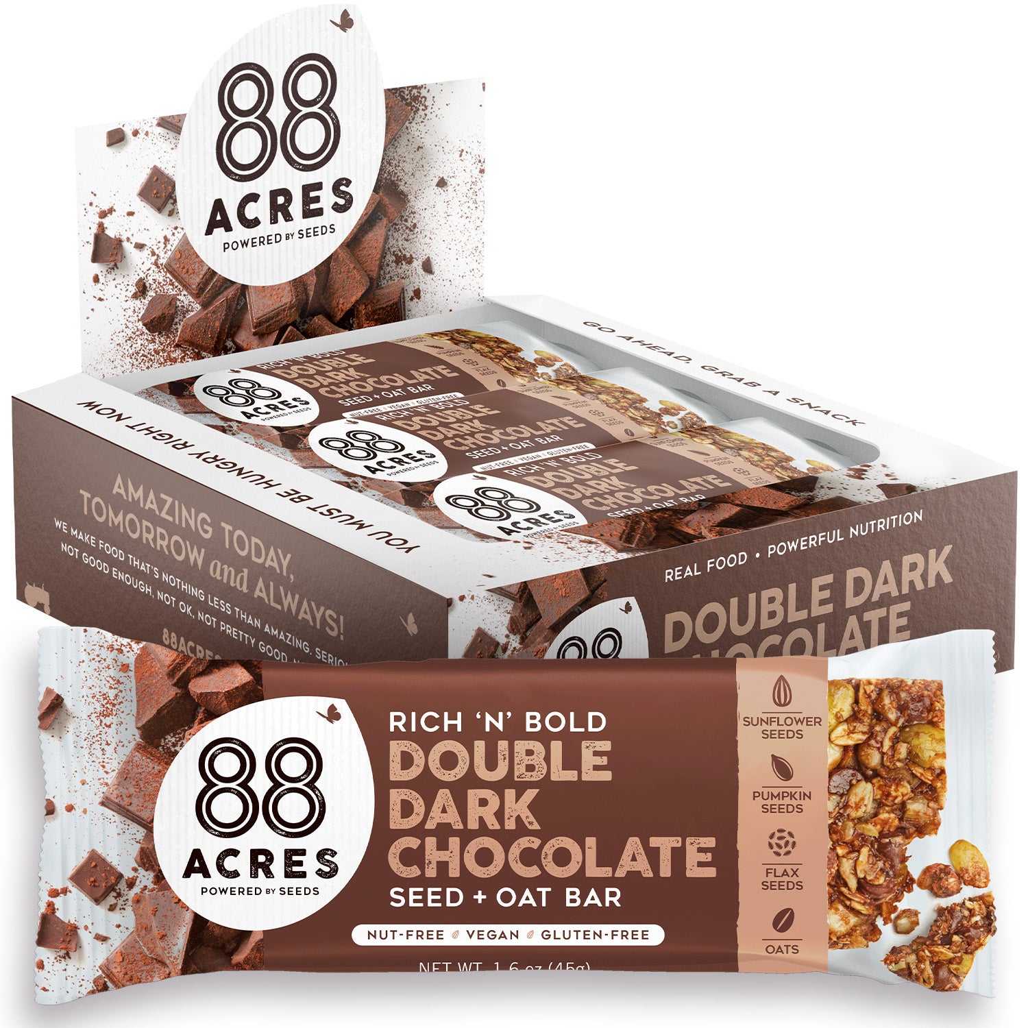 Double Dark Chocolate Seed + Oat Bars (9 bars)