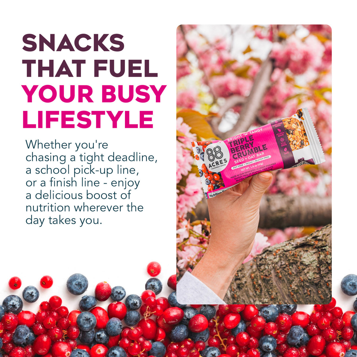 triple berry crumble granola bar