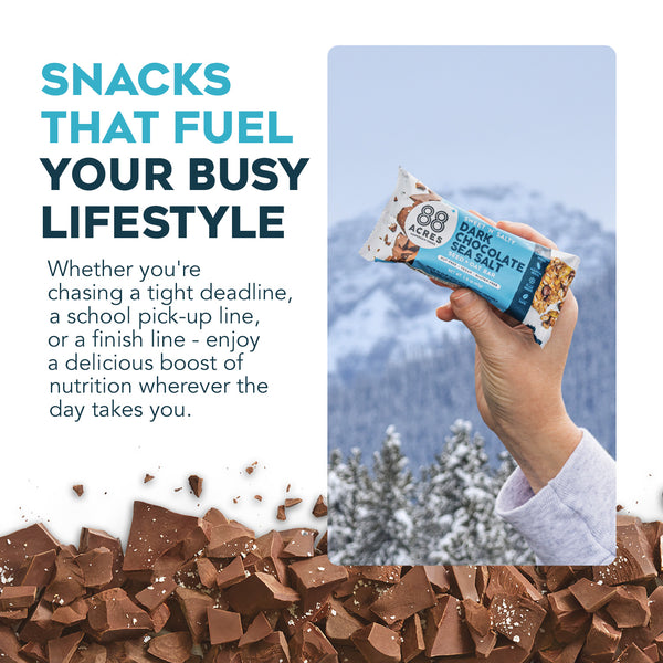 88 Acres Dark Chocolate Sea Salt Seed + Oat Bar manufacturer product package