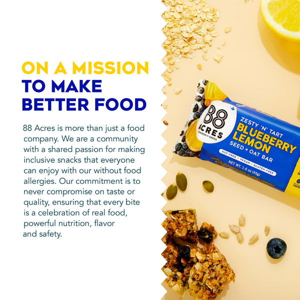 88 Acres Blueberry Lemon Seed + Oat Bar manufacturer product package