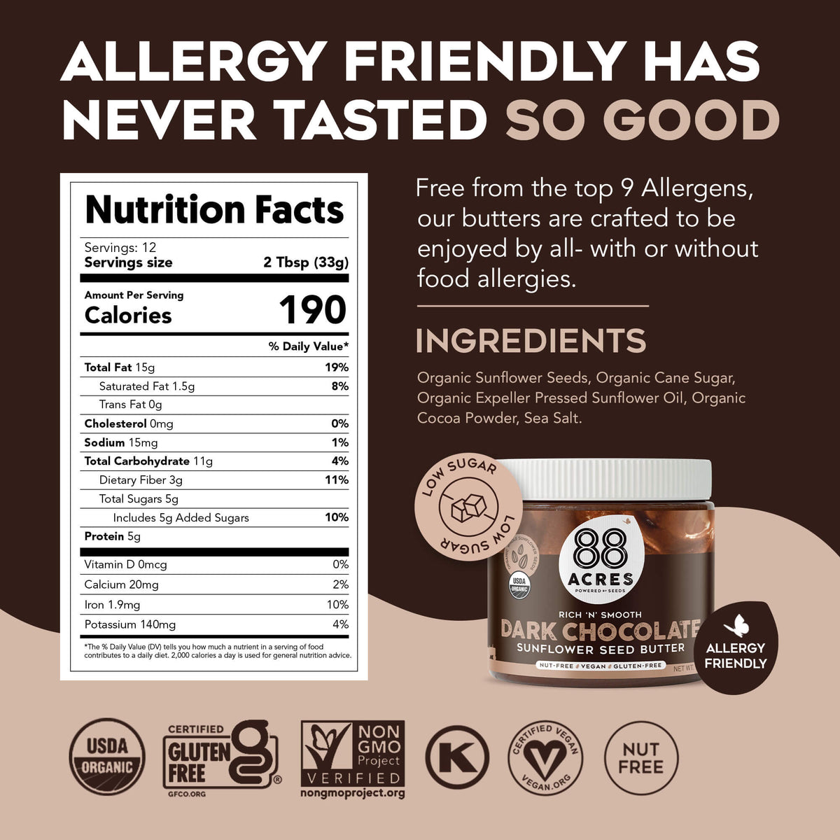 creamy chocolate sunflower seed butter