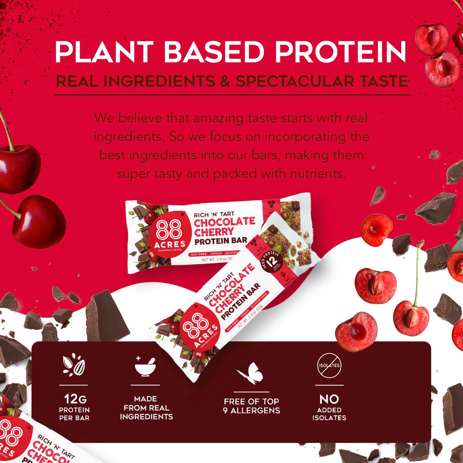 Chocolate Cherry Protein Bar (9 Bars)