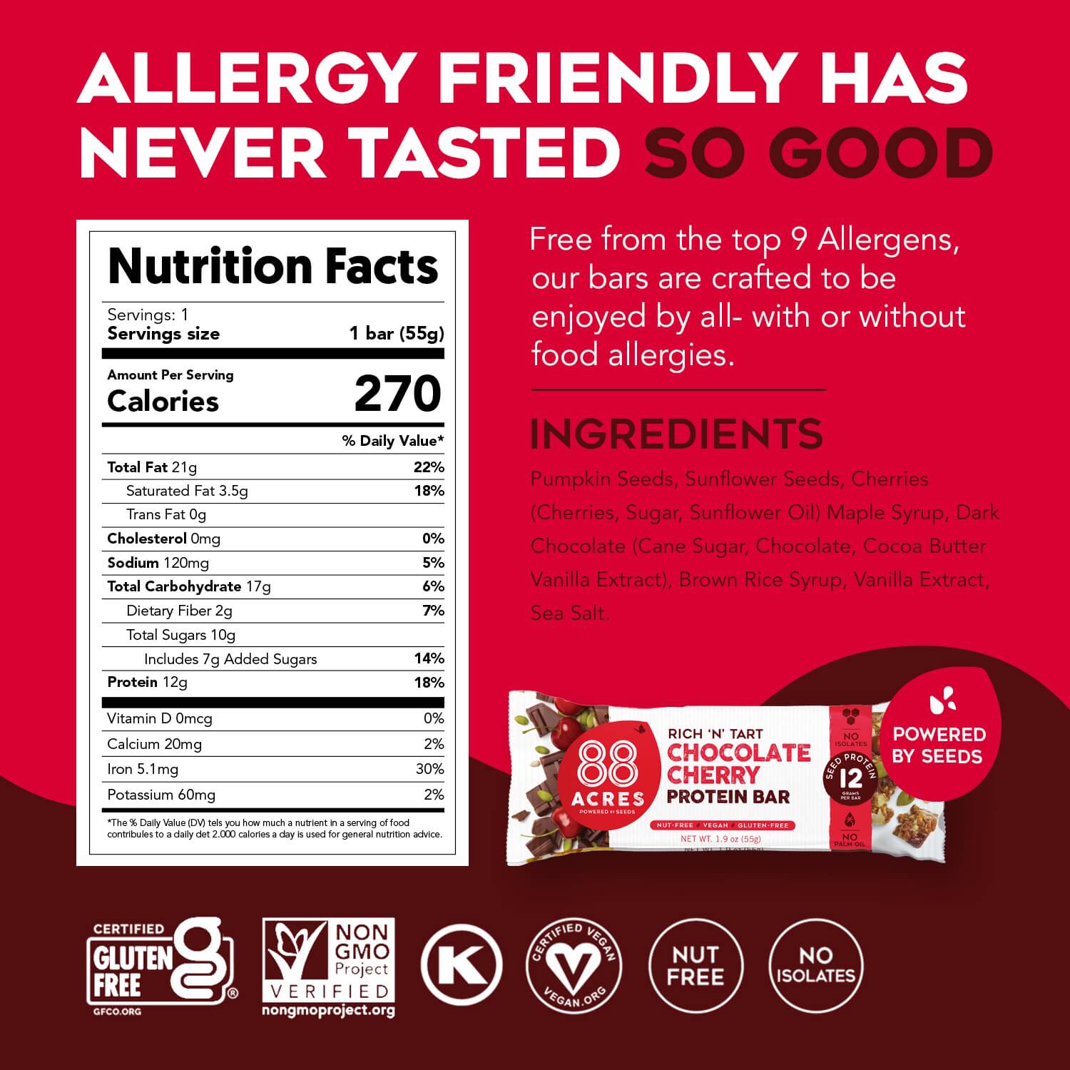 Chocolate Cherry Protein Bar (9 Bars)