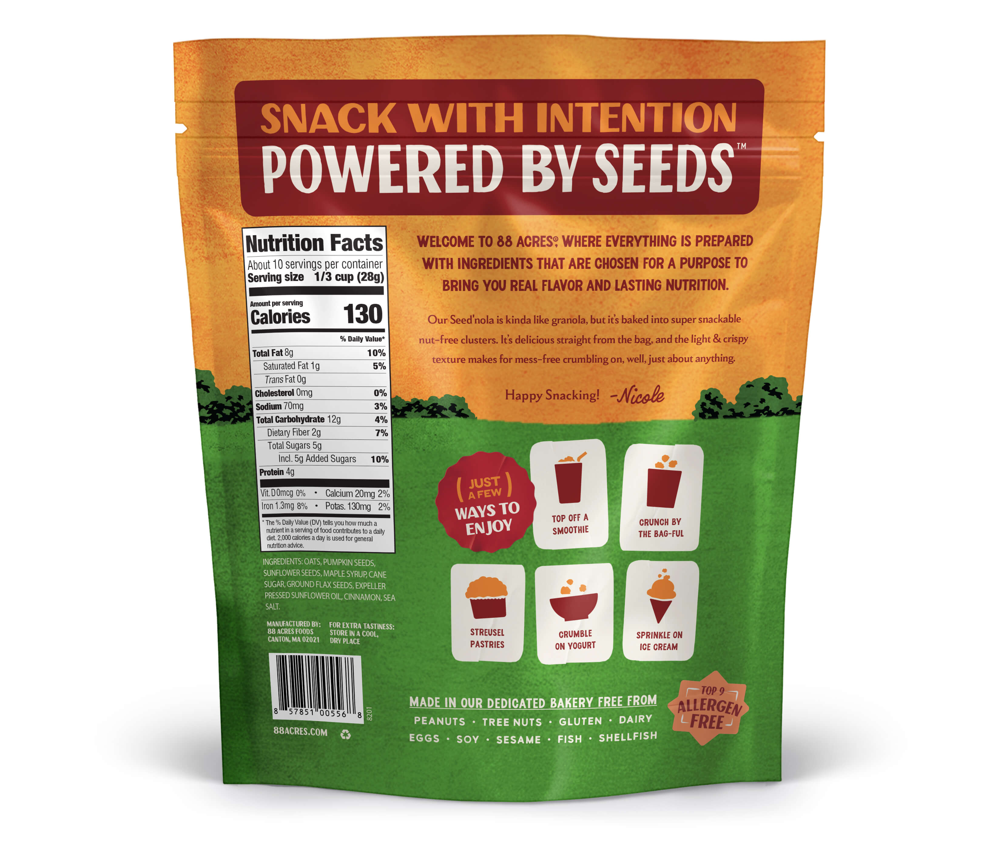 Cinnamon Maple Seed'nola (10 oz Bag)