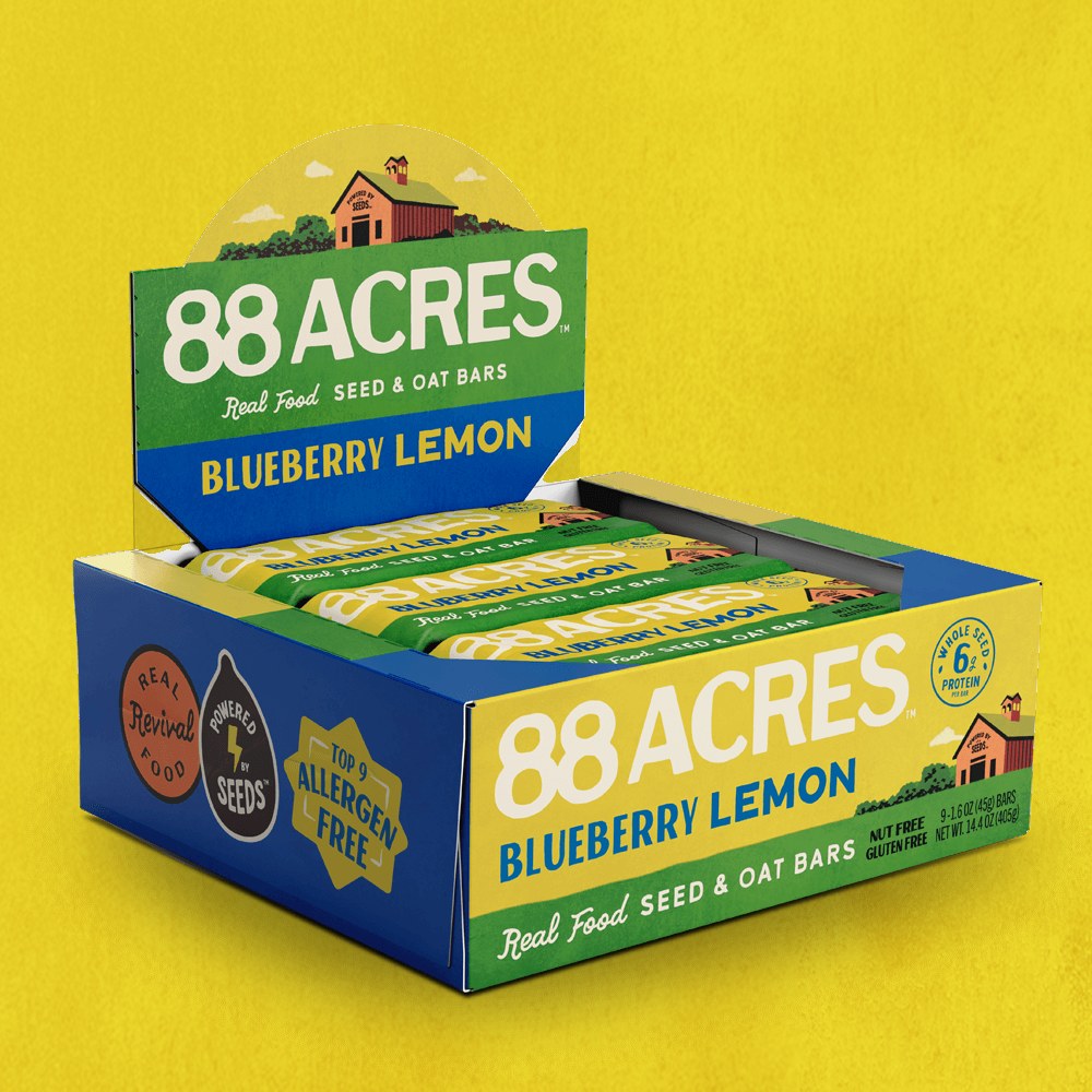 Blueberry Lemon Seed + Oat Bars box