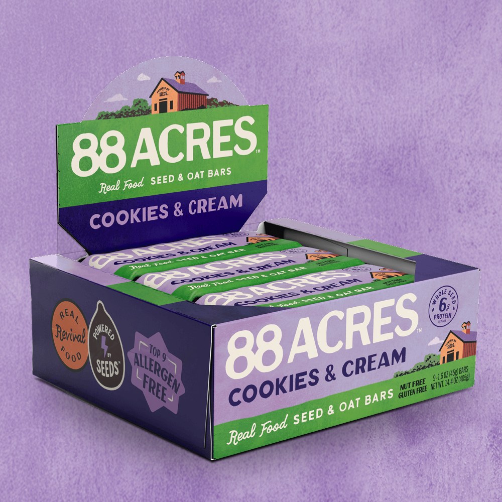 Cookies and Cream Seed + Oat Bars box