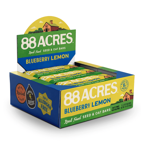 Blueberry Lemon Seed + Oat Bars (9 Bars)