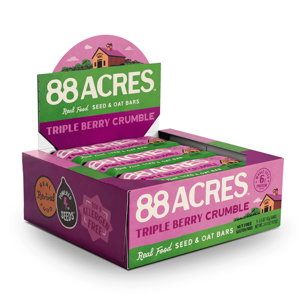 Triple Berry Crumble Seed + Oat Bars (9 Bars)